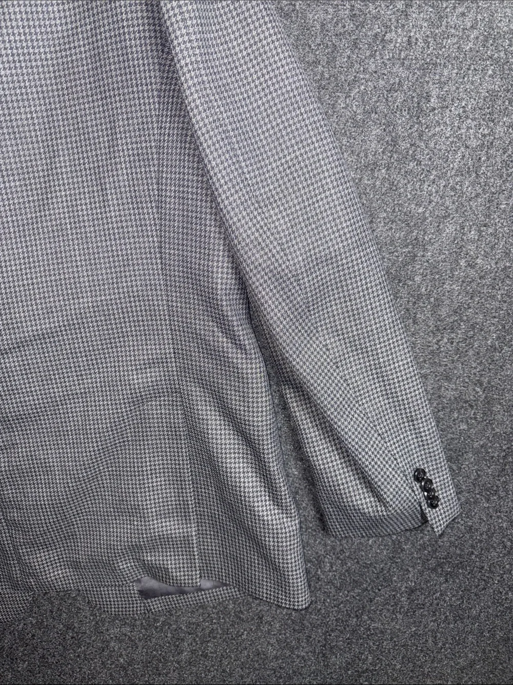 Michael Kors Mens Grey Houndstooth Wool Blend Sport Coat Blazer 48L